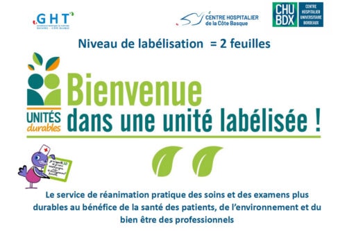 Transformation écologique : le Service de réanimation primé et labelisé