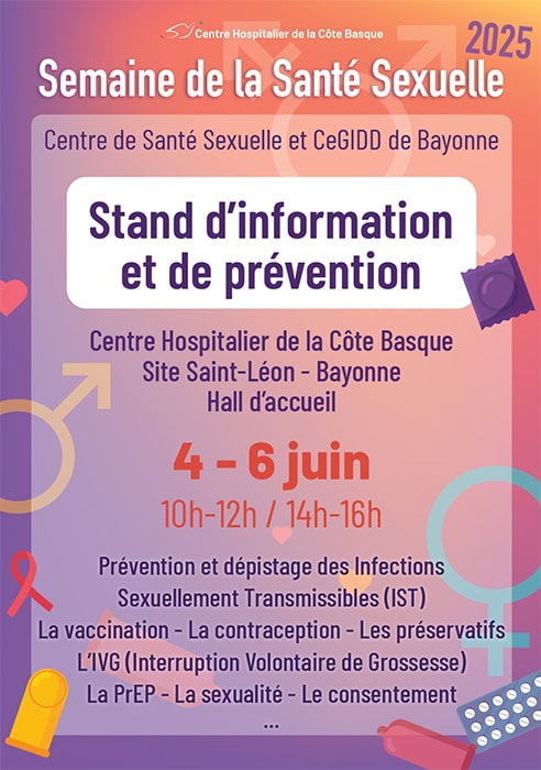 Semaine de la Santé Sexuelle Bayonne 4-6 Juin