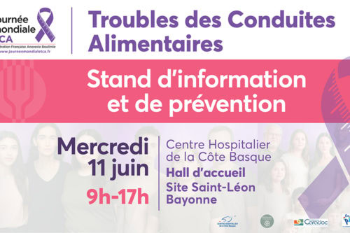 Journée mondiale de prévention des Troubles des Conduites Alimentaires (TCA) Bayonne 11 juin
