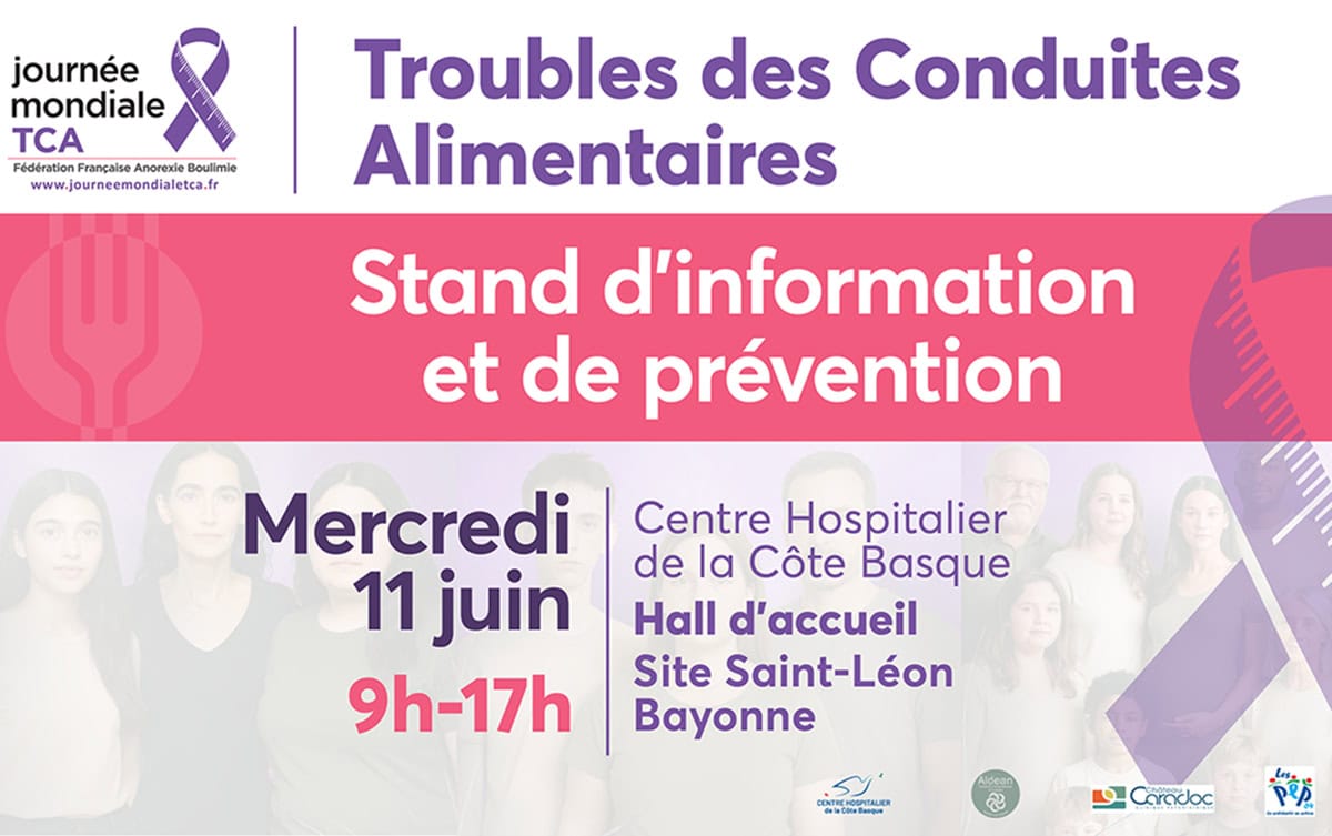 Journée mondiale de prévention des Troubles des Conduites Alimentaires (TCA) Bayonne 11 juin
