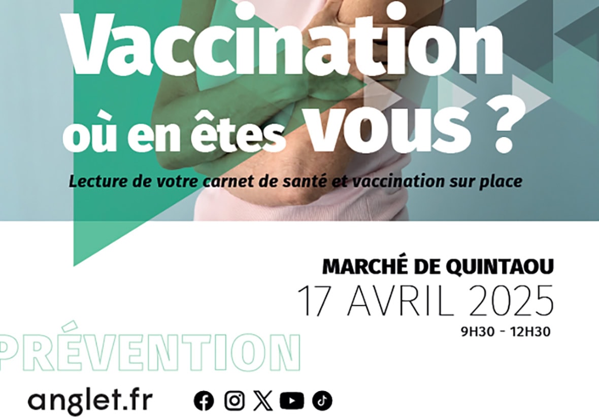 Vaccination « Où en êtes vous ? » Marché de Quintaou Anglet jeudi 17 avril