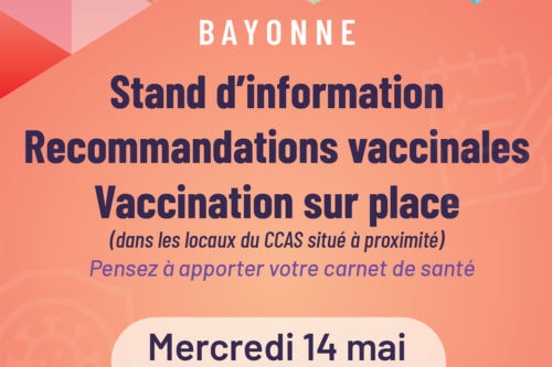 Semaine européenne de la vaccination : vaccinations gratuites Bayonne Marché de Sainte-Croix 14 mai