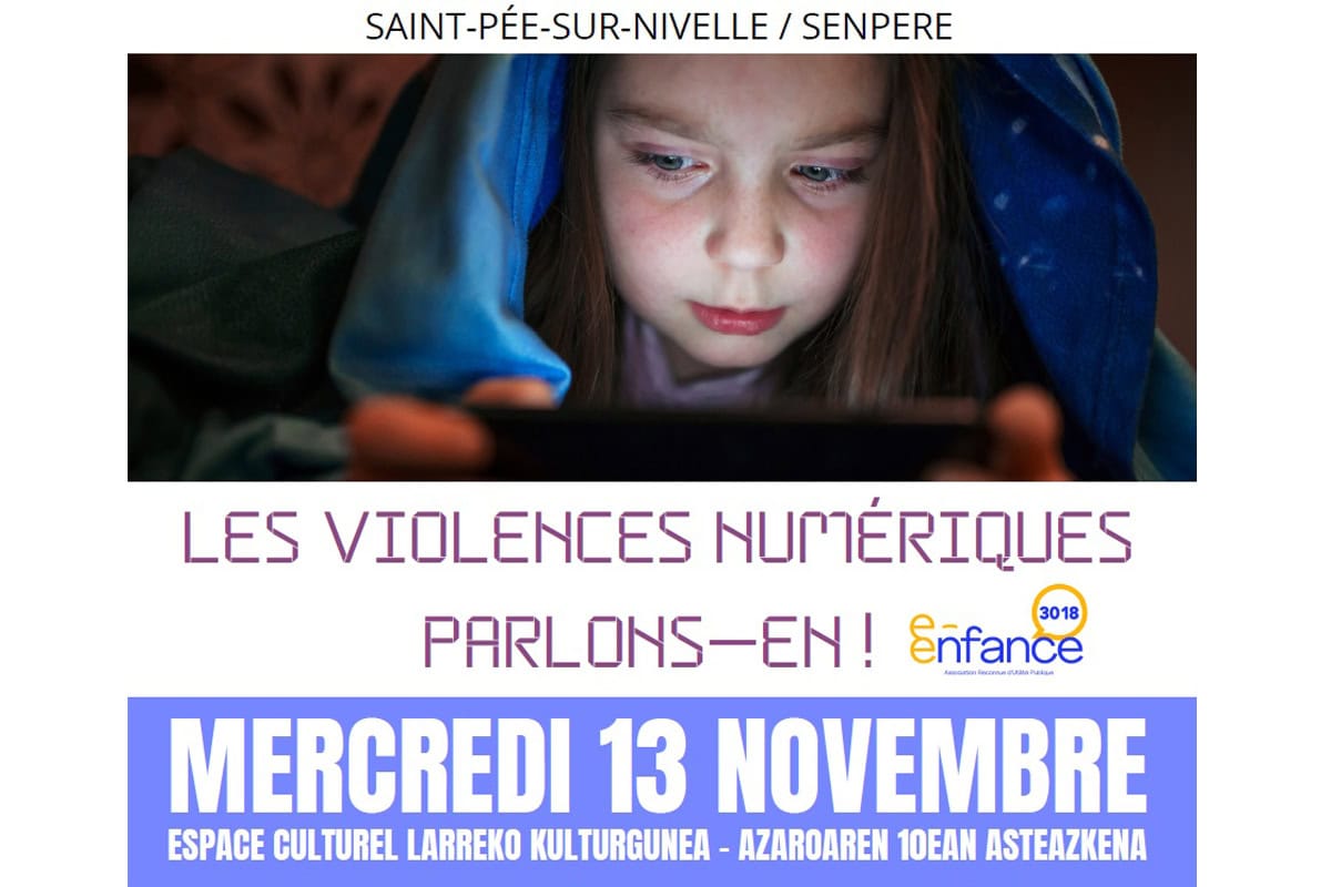 Journée « les violences numériques parlons-en ! » Saint Pée-sur-Nivelle 13 novembre